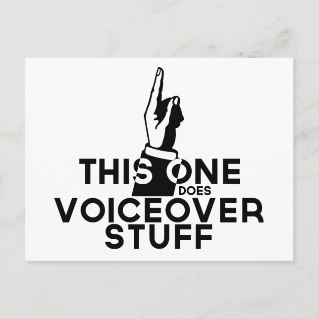 Funny Voiceover - Vintage This One Does Voiceovers Postcard (Front)