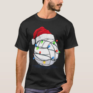 Funny Volleyball Ball Christmas Graphics Lights Lo T-Shirt