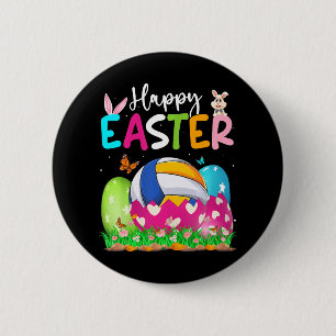 Funny Volleyball Ball Hatched From Egg Easter Day 6 Cm Round Badge