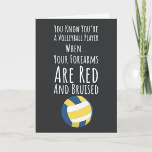 Funny Volleyball Cards Fan Team Sports Player