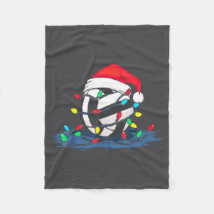 Funny Volleyball Christmas Graphics Lights Lover P Fleece Blanket