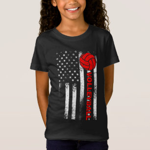 Funny Volleyball Design For Men Women USA Patrioti T-Shirt