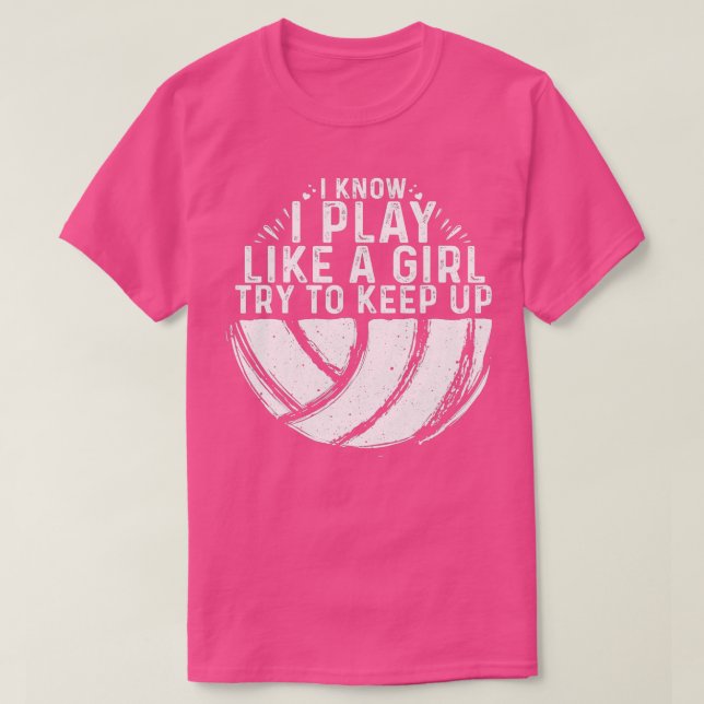 Funny Volleyball Design Girls Women Youth n Sports T-Shirt (Design Front)