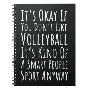 Funny Volleyball Gifts Humour Sports Joke Gag Notebook