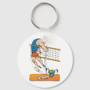 Funny Volleyball Key Ring