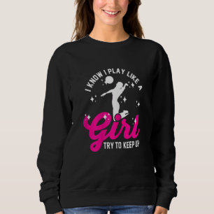 Funny Volleyball Lover Graphic Women And Girls Vol Sweatshirt