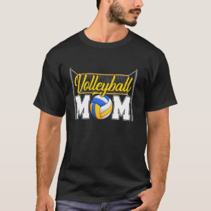 Funny Volleyball Mum Volleyball Mama Happy Mothers T-Shirt