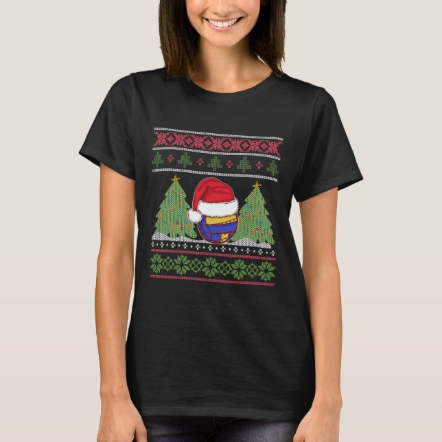 Funny Volleyball Team Ugly Sweater Christmas Light (Front)