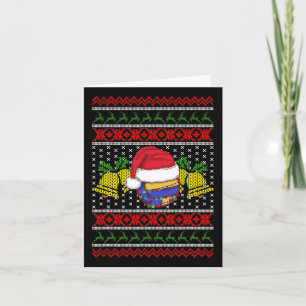 Funny Volleyball Team Ugly Sweater Christmas Light Card