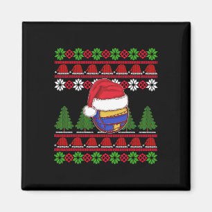 Funny Volleyball Team Ugly Sweater Christmas Light Magnet