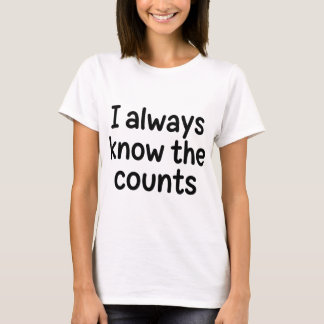 Funny Volleyball White Lie I Always Know The Count T-Shirt