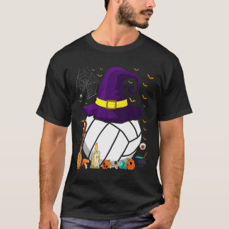 Funny Volleyball Witch Hat Halloween Volleyball Pl T-Shirt