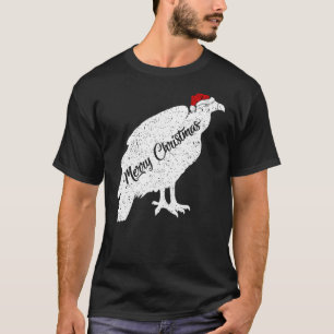 Funny Vulture Bird Lover Xmas Santa Hat Vulture Ch T-Shirt