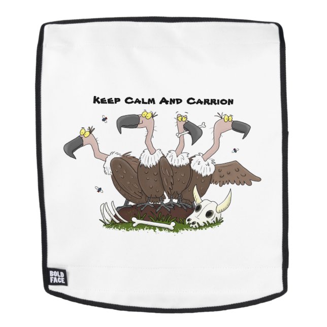 Funny vultures humour cartoon backpack (Removable Face)