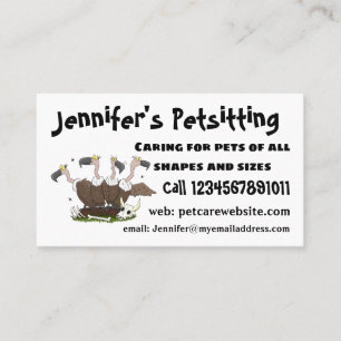 Funny vultures humour cartoon business card