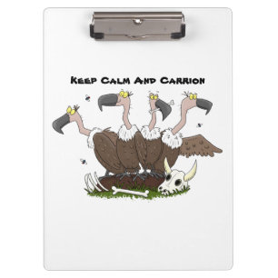 Funny vultures humour cartoon clipboard