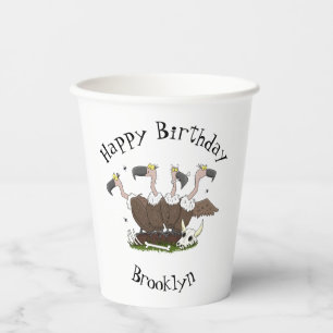 Funny vultures humour cartoon paper cups