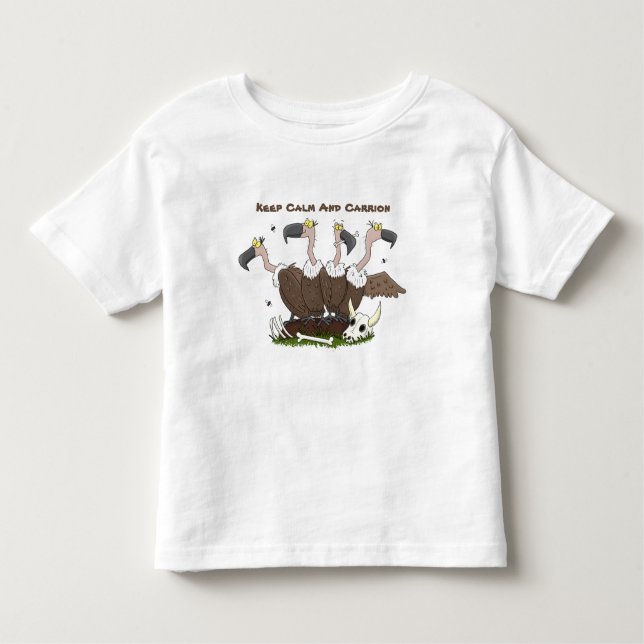 Funny vultures humour cartoon toddler T-Shirt (Front)