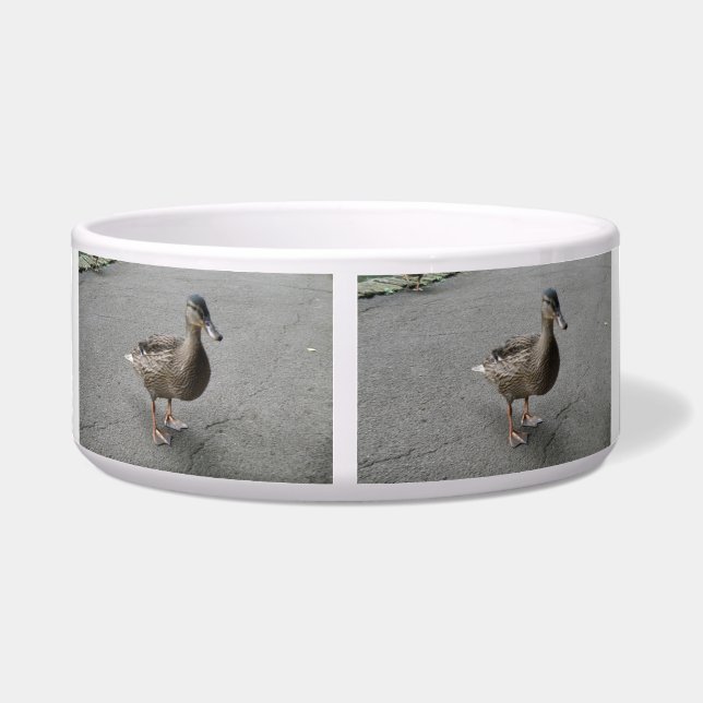 Funny Waddling Duck Dog Bowl (Back)