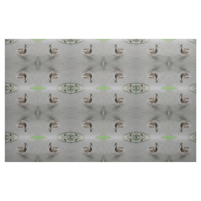 Funny Waddling Duck Patterned Animal Fabric (Fat Quarter)