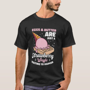 Funny Waffle Apparel For Boys Or Girls Strawberry  T-Shirt
