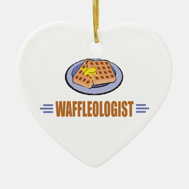 Funny Waffle Ceramic Tree Decoration (Front)