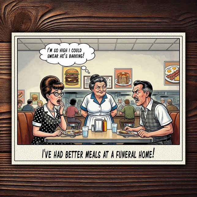 Funny Waitress Life Restaurant Humour  Postcard (Creator Uploaded)
