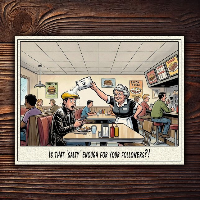 Funny Waitress Life Restaurant Humour  Postcard (Creator Uploaded)