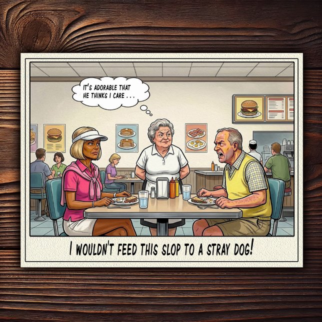 Funny Waitress Life Restaurant Humour  Postcard (Creator Uploaded)