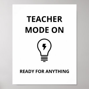 Funny Wall Art Poster teacher mode on