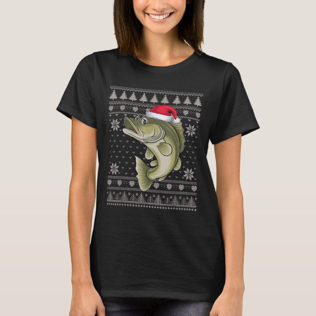 Funny Walleye Fish Ugly Christmas Sweater Santa Xm (Front)