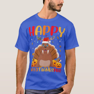 Funny Walrus Animal Lover Happy Walrus HelloThanks T-Shirt