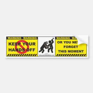 Funny Warning Bumper Sticker Decal Label A12