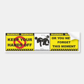 Funny Warning Bumper Sticker Decal Label A5
