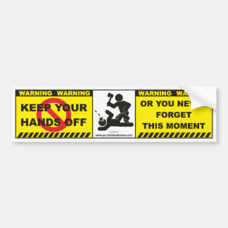 Funny Warning Bumper Sticker Decal Label A9