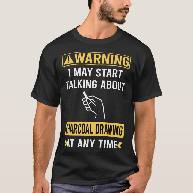 Funny Warning Drawing T-Shirt (Front)