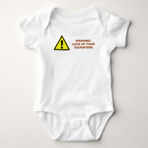 Funny Warning Lock Up Your Daughters Baby Bodysuit