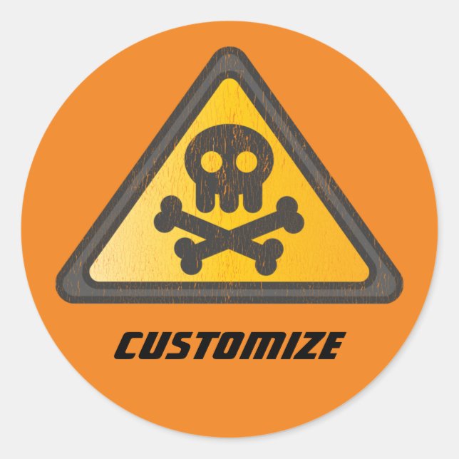 Funny Warning Sign Thunder_Cove Classic Round Sticker (Front)