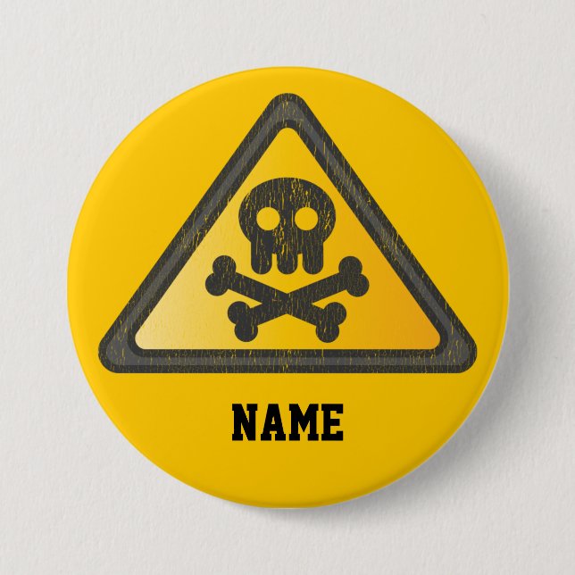 Funny Warning SignThunder_Cove 7.5 Cm Round Badge (Front)