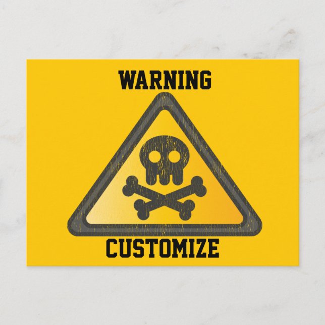 Funny Warning SignThunder_Cove Postcard (Front)
