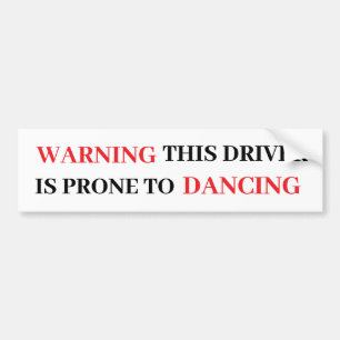 Funny warning sticker for car bumper
