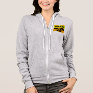 Funny Warning Wrestling Mum Sports Sign Graphic Hoodie