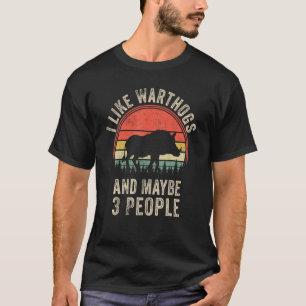 Funny Warthog Design Art Graphic Warthogs Zoo Anim T-Shirt