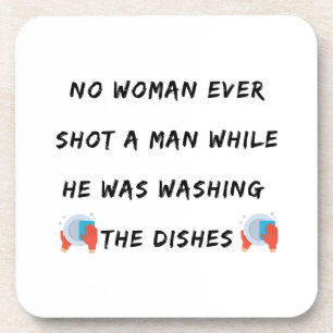 Funny Washing Dishes Quote, Funny Kitchen Quotes Coaster