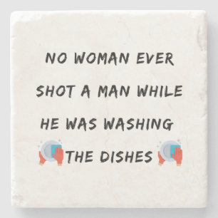 Funny Washing Dishes Quote, Funny Kitchen Quotes Stone Coaster