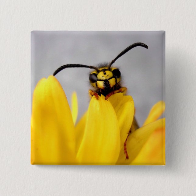 Funny Wasp Buttons (Front)