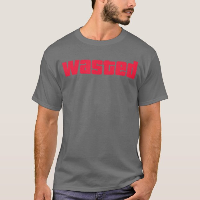 Funny Wasted Gaming Inspired wasted Novelty T-Shirt (Front)