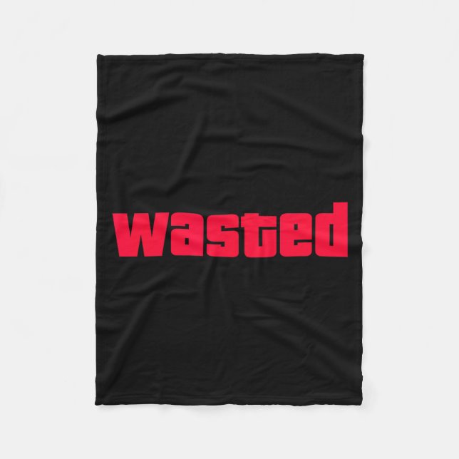 Funny Wasted Gaming Insred Wasted Novelty  Fleece Blanket (Front)