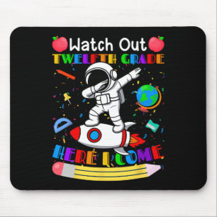 Funny Watch Out Senior Here I Come Astronaut Mouse Pad