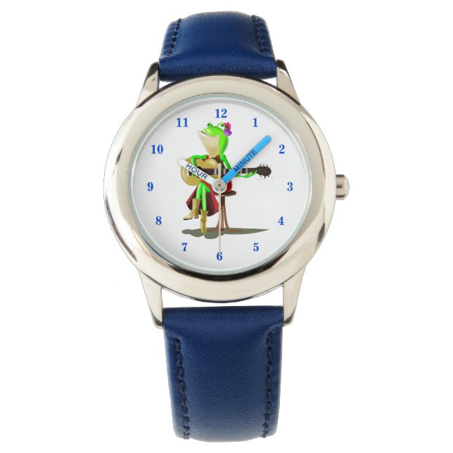Funny Watch with Frog Playing Guitar (Front)